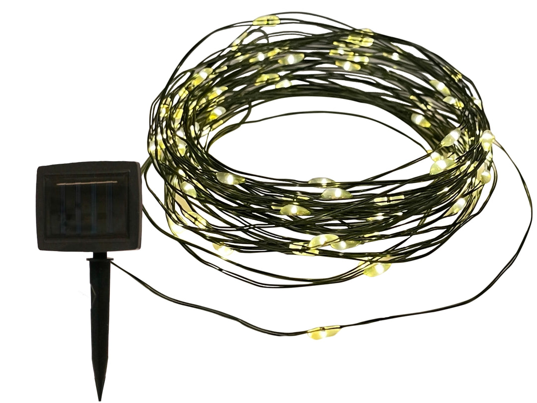 Catena luminosa mini LED flessibile con pannello solare