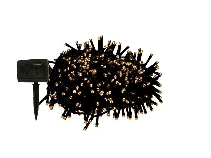 Catena minilucciole bianco caldo con pannello solare