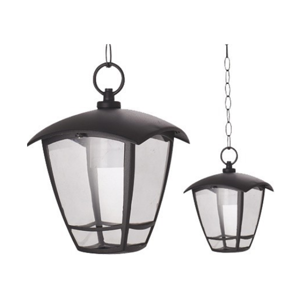 Lanterna Selene E27 IP44 Nero con Catena 82 cm HOMIX STORE