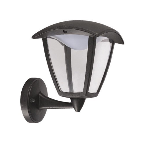 Lanterna Selene LED a Muro Braccio Inferiore IP54 Nero 7W HOMIX STORE