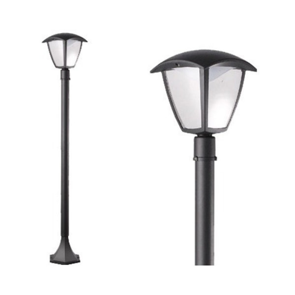 Lanterna Selene LED su Palo 1 Luce IP54 Nero 7W 590 Lumen (Copia) HOMIX STORE