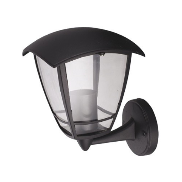 Lanterna Selene a Muro Braccio Inferiore E27 IP44 Nero HOMIX STORE