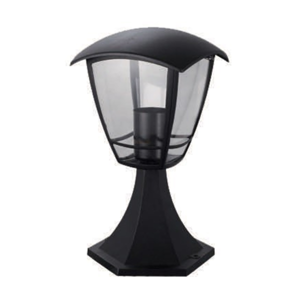 Lanterna Selene su Base E27 IP44 Alluminio Nero 16x16xH28 cm HOMIX STORE