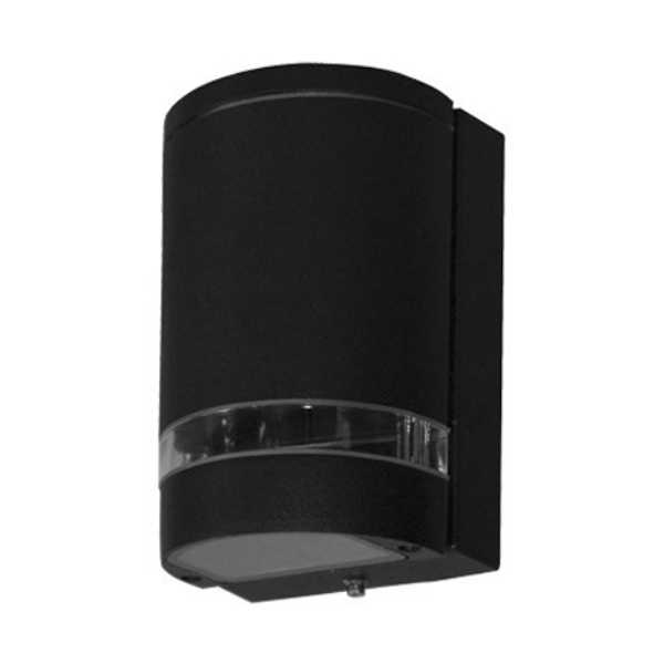 Lanterna Whisky a Muro in Alluminio Nero con Schermo in Vetro HOMIX STORE