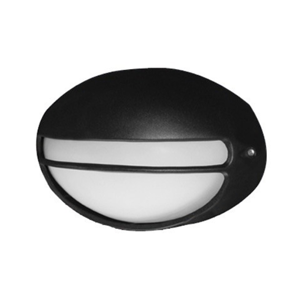 Plafoniera Ovale Demetra E27 IP44 Alluminio Vetro Sabbiato HOMIX STORE