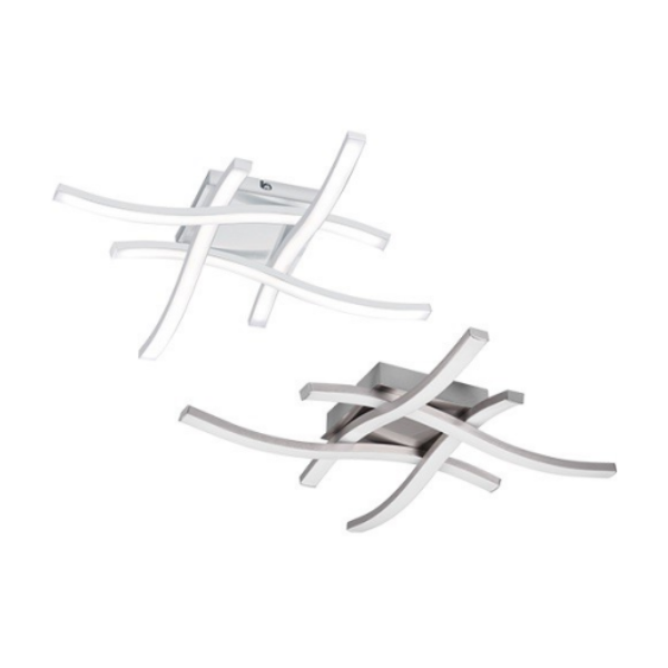 Plafoniera per soffitto LED Trio Route 4 Bacchette luce 4000K