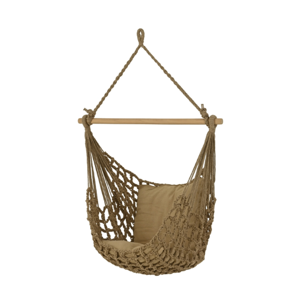 Sedia sospesa con barra in legno | Relax balcone giardino