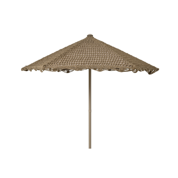 Ombrellone giardino tortora diametro 209 cm alluminio design moderno