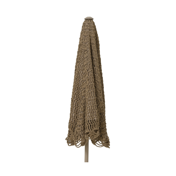 Ombrellone giardino tortora diametro 209 cm alluminio design moderno