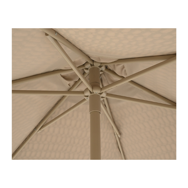 Ombrellone giardino tortora diametro 209 cm alluminio design moderno