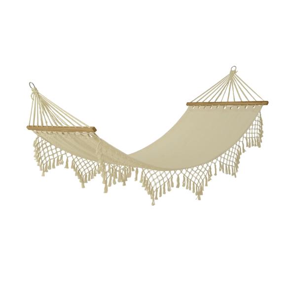 Amaca beige policotone 280x100 con barre | Relax giardino outdoor