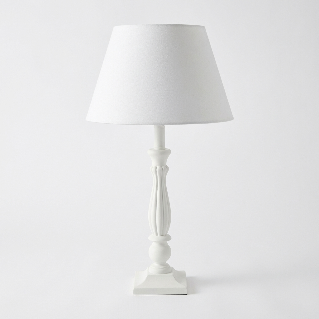 Lampada da tavolo Tilde con cappa bianca H55 cm