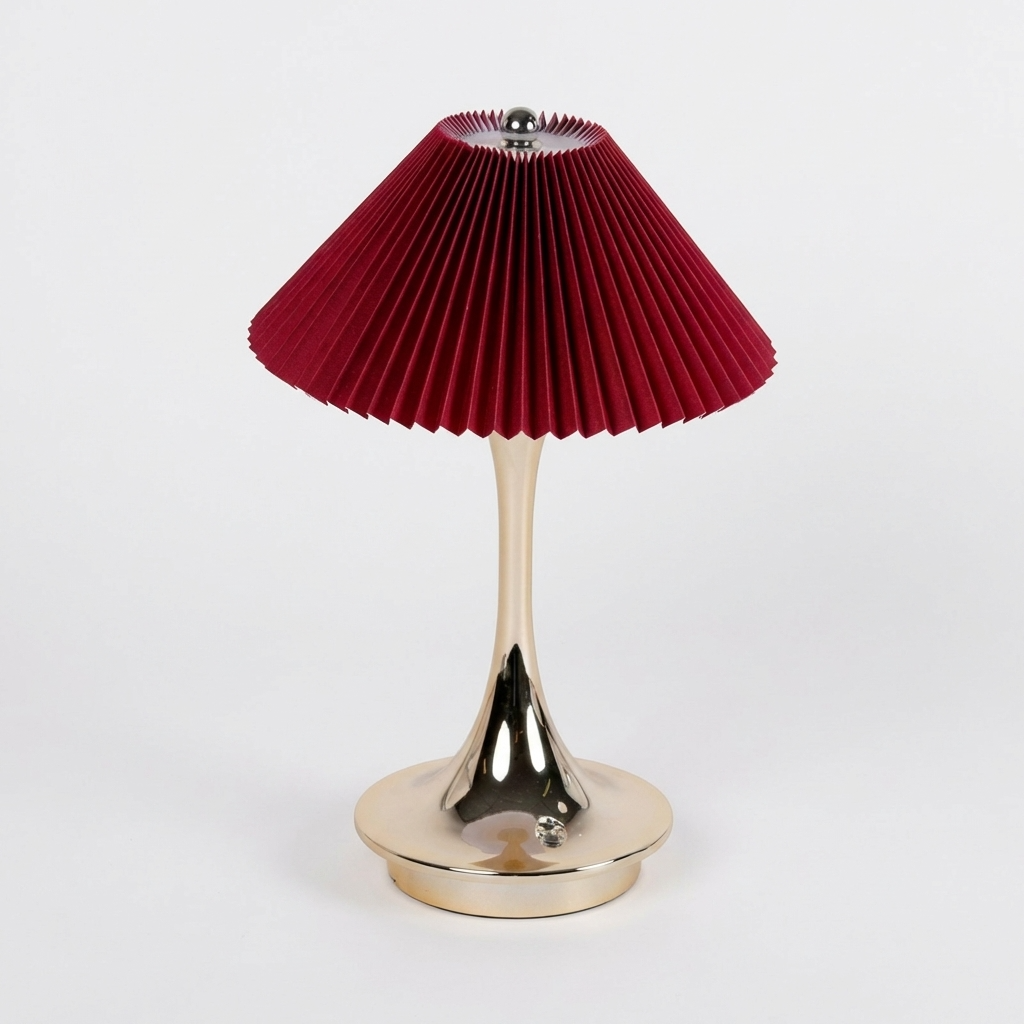 Lampada da Tavolo LED Bordeaux e Oro 16×25 cm