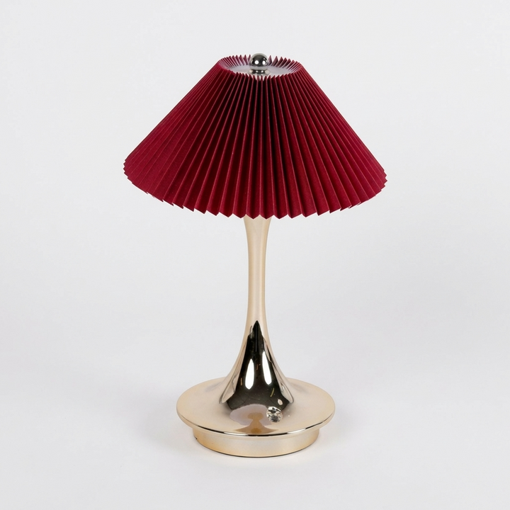 Lampada da Tavolo LED Bordeaux e Oro 16×25 cm